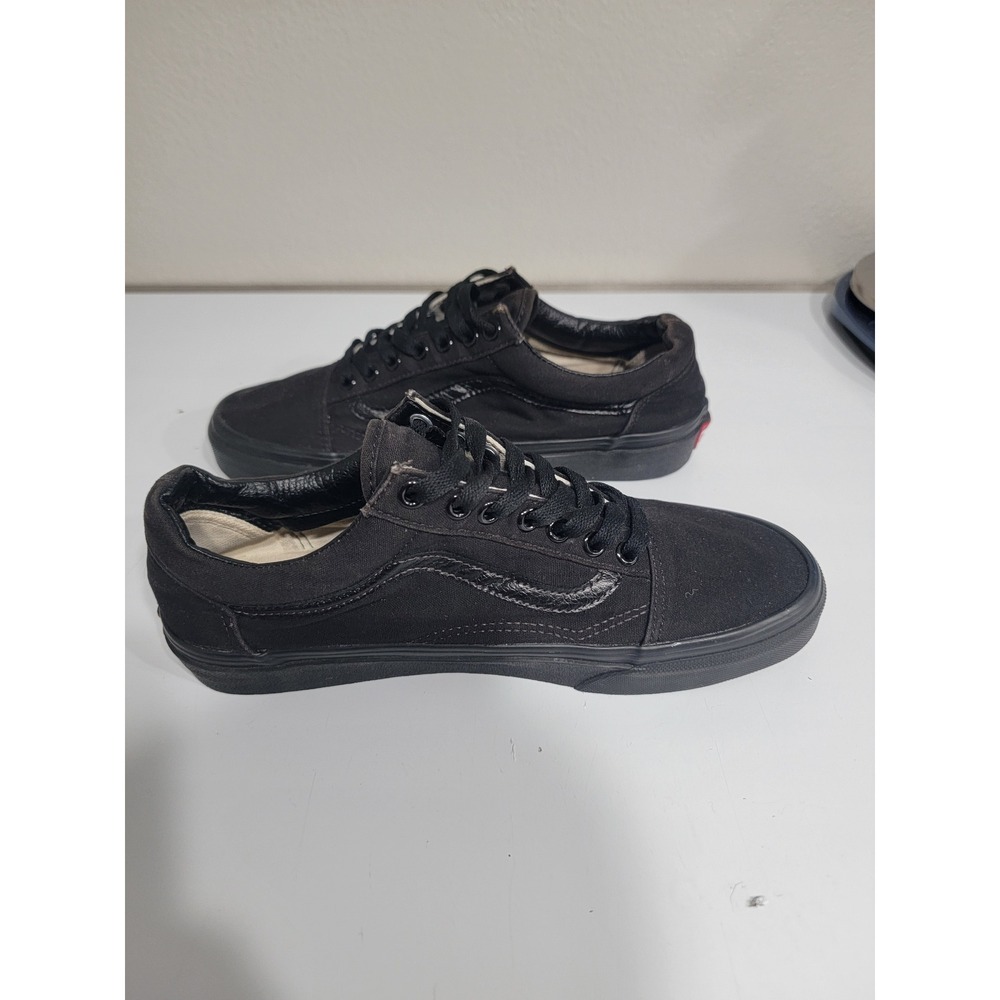 Vans Mens Old Skool Sneakers Black Size 8 Womens 9.5 Skate Shoes Casual 721565
